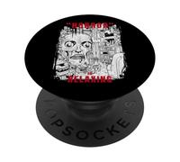 Cita de Terror es Relajante - Cómic de Terror Divertido PopSockets PopGrip Adhesivo