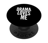 Cita de Texto Divertido Personas Amantes del Drama Divertido Sí Amo el Drama PopSockets PopGrip Adhesivo