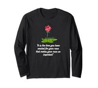 Cita de The Little Prince Rose - Camiseta de Libro significativo Manga Larga