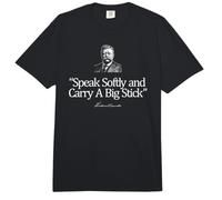 Cita de Theodore Roosevelt Speak Softly and Carry A Big Stick Comfort Colors Adult Heavyweight T-Shirt