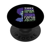 Cita de tormenta del Mes de la Historia Negra Motivacional PopSockets PopGrip Adhesivo