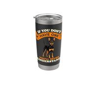 Cita de Toy Terrier inglés si no tienes un amante de los perros Vaso térmico de acero inoxidable de doble pared