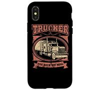 Cita de Trucker You Rock We Roll Big Rig Trailer Driver Road Carcasa para iPhone X/XS