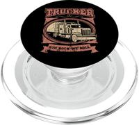 Cita de Trucker You Rock We Roll Big Rig Trailer Driver Road PopSockets PopGrip para MagSafe