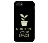 Cita de Vida Consciente de la Planta Minimalista Nutre tu Espacio Carcasa para iPhone SE (2020) / 7/8