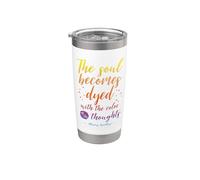 Cita del estoicismo Marco Aurelio - Los pensamientos positivos te dan forma Vaso térmico de acero inoxidable de doble pared