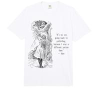 Cita del Libro Vintage de Alicia Aventuras en el país de Las Maravillas de Lewis Carrol Comfort Colors Adult Heavyweight T-Shirt