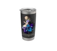 Cita del libro vintage de Alicia aventuras en el país de las maravillas de Lewis Carrol Vaso térmico de acero inoxidable de doble pared