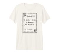 Cita del Rey Ricardo III de la Obra de Shakespeare, Un Caballo, un Caballo Camiseta Premium