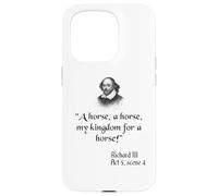 Cita del rey Ricardo III de la obra de Shakespeare, Un caballo, un caballo Carcasa para iPhone 15 Pro
