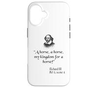 Cita del rey Ricardo III de la obra de Shakespeare, Un caballo, un caballo Carcasa para iPhone 16