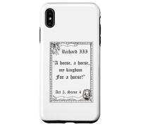 Cita del rey Ricardo III de la obra de Shakespeare, Un caballo, un caballo Carcasa para iPhone XS Max