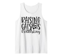 Cita Diaria del Humor de los Padres de criar Gatos agotador Camiseta sin Mangas