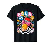 Cita divertida Bruh We Back Pencil Art Suministros de regreso a la escuela Camiseta
