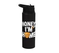Cita divertida de apicultor - Honey I'm Home Stainless Steel Insulated Water Bottle