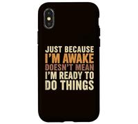 Cita Divertida de Awake But Not Ready To Do Things Diciendo Adolescentes Carcasa para iPhone X/XS