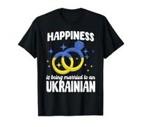 Cita Divertida de Boda ucraniana Ucrania Esposa Marido Camiseta