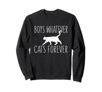 Cita Divertida de Boys Whatever Cats Forever para un Amante de Sudadera