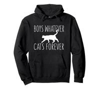 Cita Divertida de Boys Whatever Cats Forever para un Amante de Sudadera con Capucha