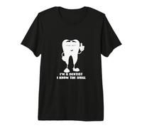 Cita Divertida de Broma de Juego de Palabras Dental I'm A Dentist I Know The Drill Camiseta Premium