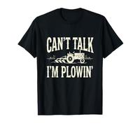 Cita Divertida de Can't Talk I'm Plowin sobre Trabajo de Campo Vintage Camiseta