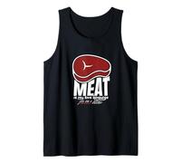 Cita divertida de carnicero «La carne es mi palabra de amor» Camiseta sin Mangas
