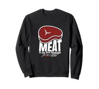 Cita divertida de carnicero «La carne es mi palabra de amor» Sudadera