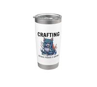 Cita divertida de Crafters: Hacer manualidades porque asesinar está mal Vaso térmico de acero inoxidable de doble pared