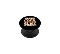 Cita Divertida de Did You Just Look At My Wiener Hotdog PopSockets PopGrip Adhesivo