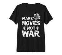 Cita Divertida de Director de Cine Make Movies Not War Camiseta Premium