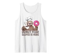 Cita divertida de donas para amantes del café perezoso - Estado de ánimo Sloffee Camiseta sin Mangas
