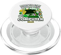 Cita Divertida de Friki - Born To Stay Indoors with My Computer PopSockets PopGrip para MagSafe
