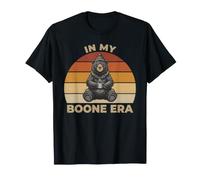 Cita Divertida de In My Boone Era, Oso, Retro, Mountain Town Sunset Camiseta