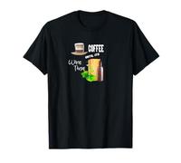 Cita Divertida de la Vida de Coffee Until Is Wine Time Camiseta