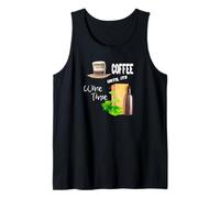 Cita Divertida de la Vida de Coffee Until Is Wine Time Camiseta sin Mangas