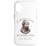 Cita Divertida de los mongoles Genghis Khan Historia Carcasa para iPhone 16 Plus