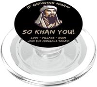Cita Divertida de los mongoles Genghis Khan Historia PopSockets PopGrip para MagSafe