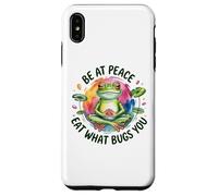 Cita divertida de meditación de rana - Humor de dieta de alimentación consciente Carcasa para iPhone XS Max