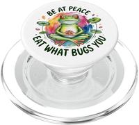 Cita divertida de meditación de rana - Humor de dieta de alimentación consciente PopSockets PopGrip para MagSafe