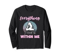 Cita Divertida de meditación Everything I Need Is Within Me Manga Larga