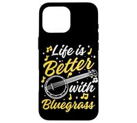 Cita divertida de música de banjo para amantes de la música Bluegrass Carcasa para iPhone 16 Pro Max