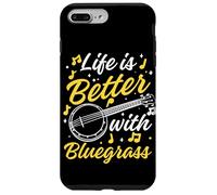 Cita divertida de música de banjo para amantes de la música Bluegrass Carcasa para iPhone 7 Plus/8 Plus