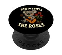 Cita Divertida de música de Koalas de Stop & Smell The Roses PopSockets PopGrip Adhesivo