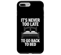 Cita Divertida de Never Too Late To Go Back To Bed Carcasa para iPhone 7 Plus/8 Plus