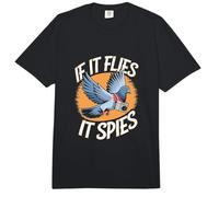 Cita Divertida de pájaro si Vuela espías Paloma Comfort Colors Adult Heavyweight T-Shirt