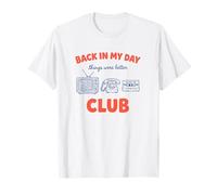 Cita Divertida de papá de Back In My Day Club, tecnología Retro Camiseta
