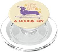 Cita Divertida de Perro Patinando Tras un Largo Día PopSockets PopGrip para MagSafe