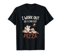 Cita divertida de pizza de gimnasio I Work Out So I Can Eat Pizza Camiseta