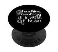 Cita Divertida de Profesor Enseñar geología es una Obra de corazón PopSockets PopGrip Adhesivo