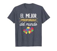 Cita Divertida De Psicología para Un Psicólogo Educativo Camiseta, Hombre, Azul Jaspeado, XL